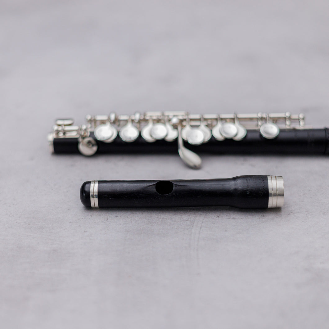 Pre-owned August Richard Hammig 40114/3 #7245 Grenadilla Piccolo + Fischer HKR Headjoint